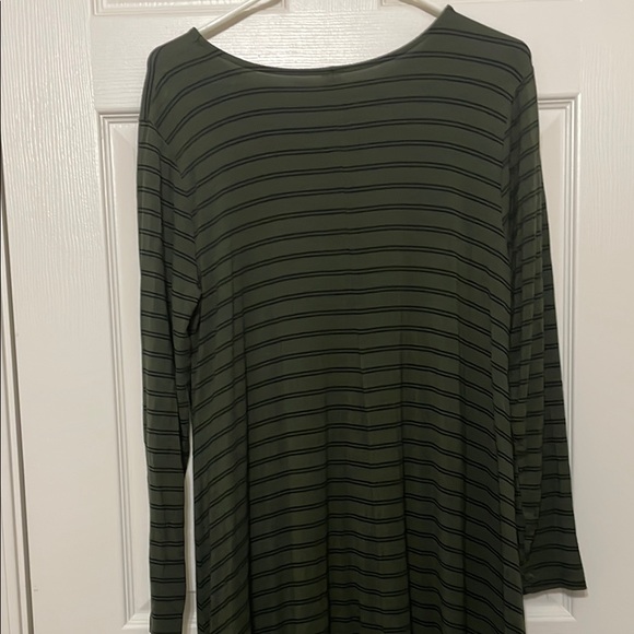 Old Navy striped Green and navy blue midi Dress - Picture 4 of 4